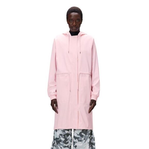 Rains String Women’s Parka W3 Candy Rain Jacket NWT Pink Size XL - Picture 2 of 6